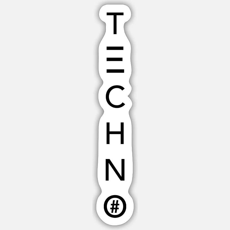 TECHNO Sticker taille S (10 x 10 cm)
