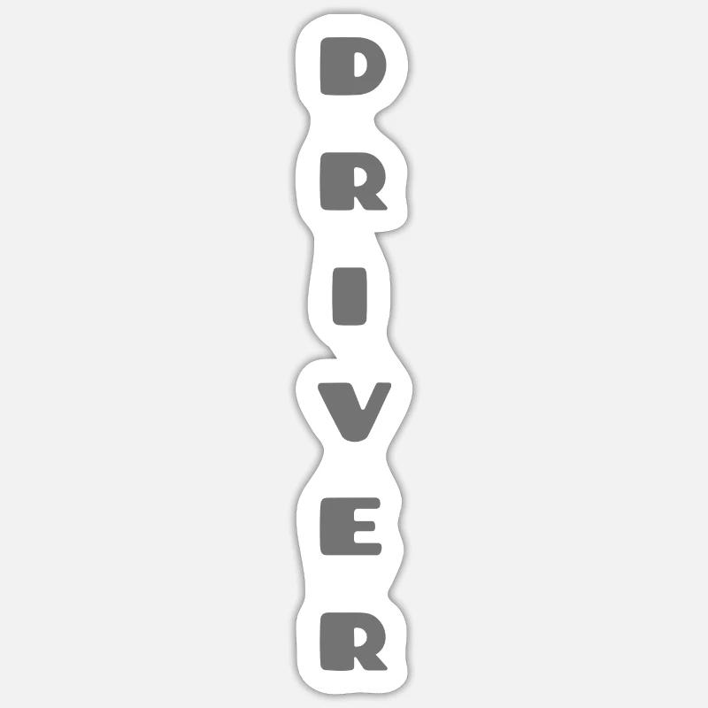 FAHRER - Sticker Größe S (10 x 10 cm) - Mattweiß