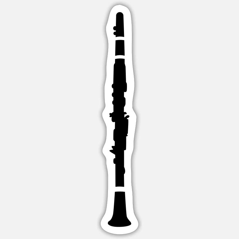 Clarinet - Sticker size S (10 x 10 cm) - white matte
