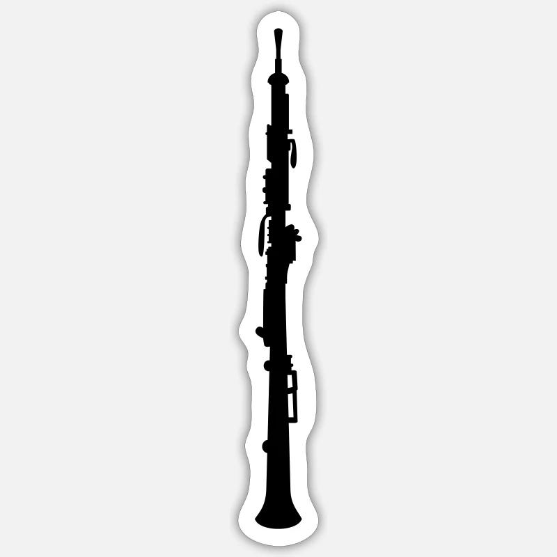 Oboe - Sticker Größe S (10 x 10 cm) - Mattweiß