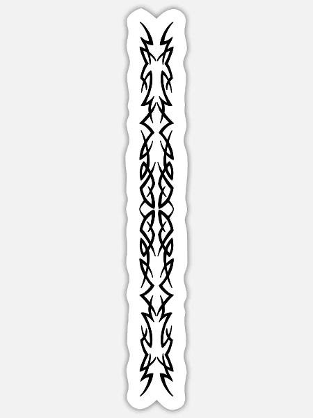 Tribal 8 Schwarz - Sticker Größe S (10 x 10 cm) - Mattweiß