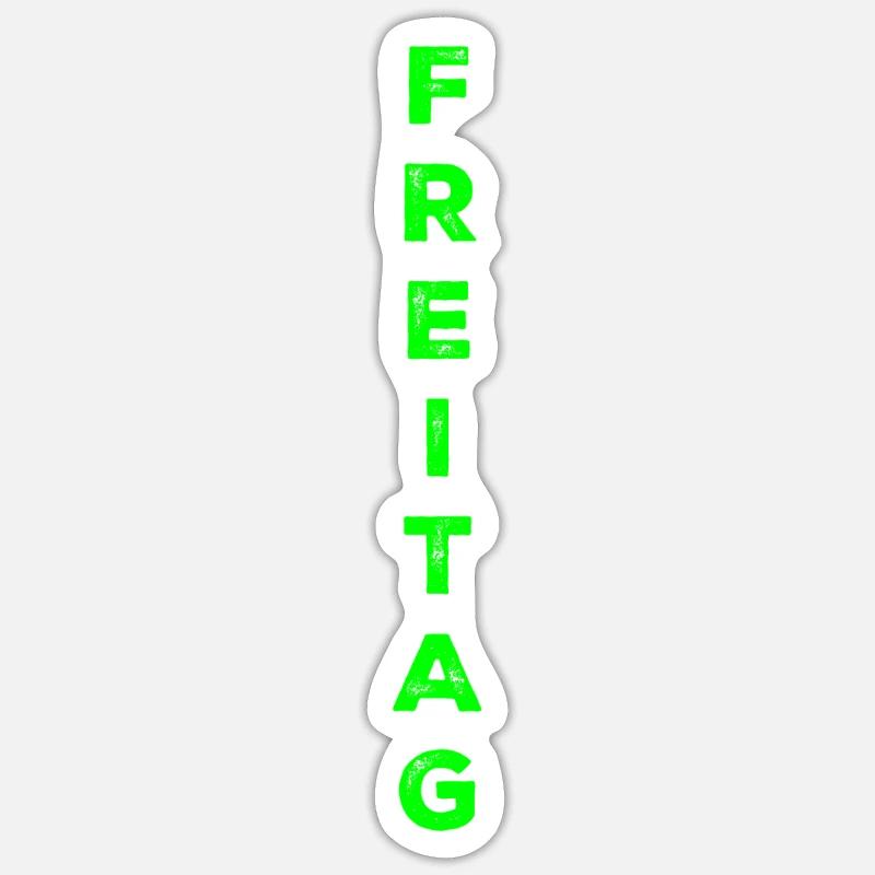 Vendredi - vert Sticker taille S (10 x 10 cm)