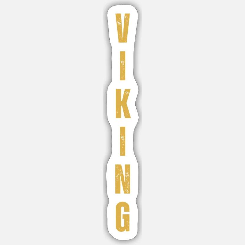 viking text - Sticker size S (10 x 10 cm) - white matte