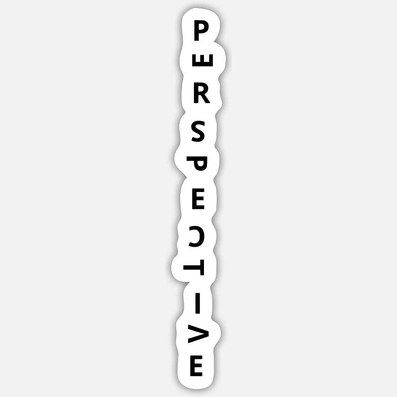 Perspective - Sticker taille S (10 x 10 cm) - blanc mat