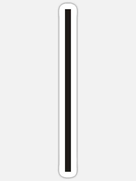 Vertical Line - Sticker Größe S (10 x 10 cm) - Mattweiß