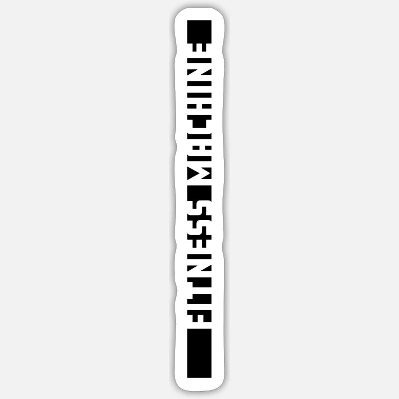 Fitness Machine tilted left - Sticker size S (10 x 10 cm) - white matte