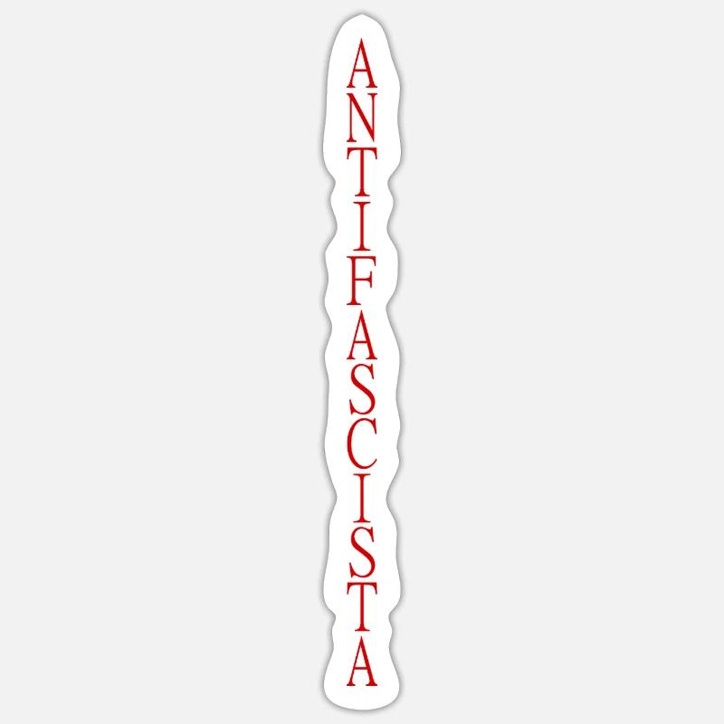 lettrage antifasciste vertical élégant Sticker taille S (10 x 10 cm)