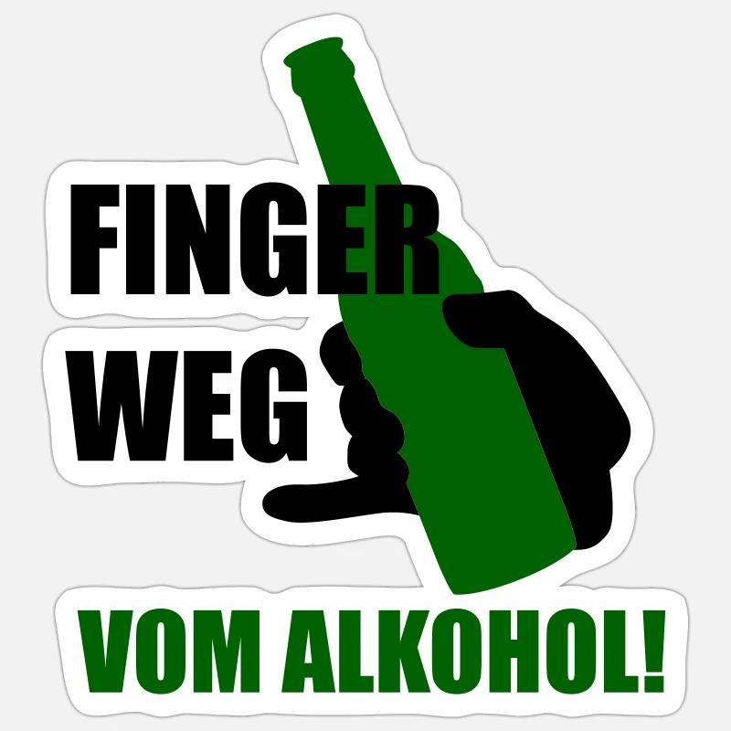 Éloignez-vous de l'alcool Sticker taille S (10 x 10 cm)