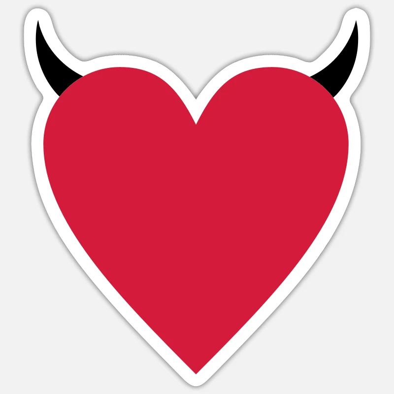 herz - Sticker Größe S (10 x 10 cm) - Mattweiß