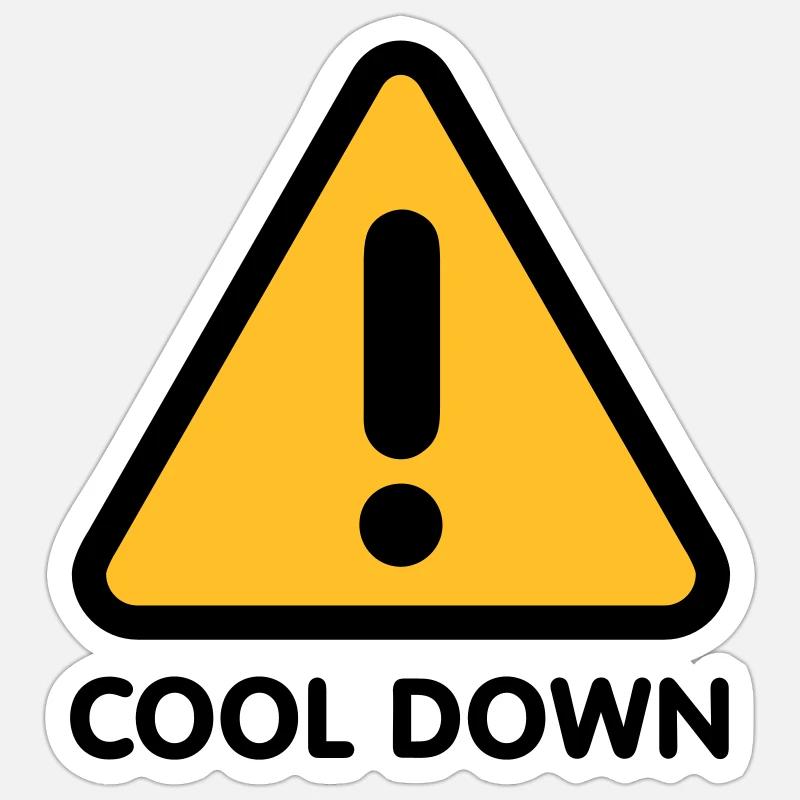 Cool down - Sticker Größe S (10 x 10 cm) - Mattweiß