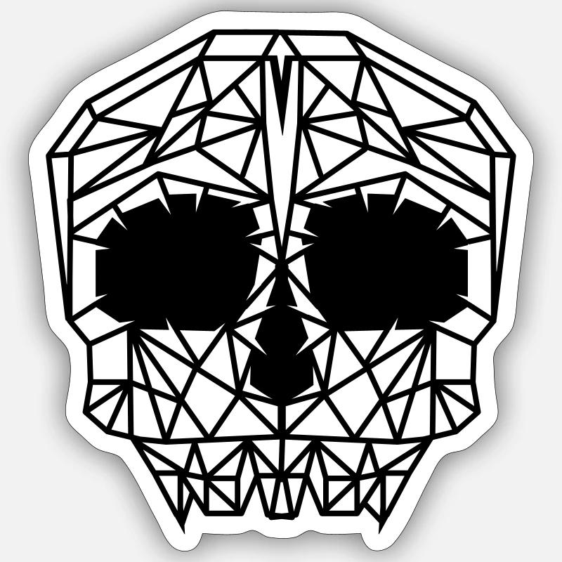 A skull grid - Sticker size S (10 x 10 cm) - white matte