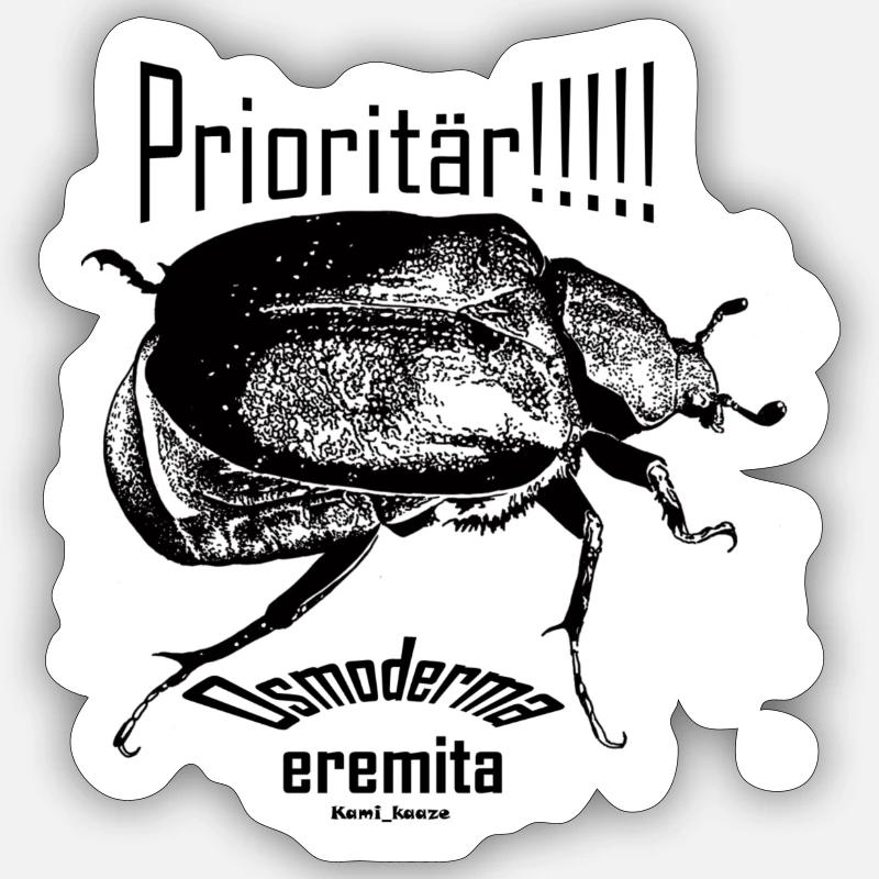 Eremit - Sticker Größe S (10 x 10 cm) - Mattweiß