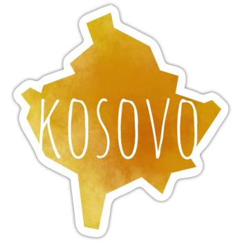 kosovo - Sticker Größe S (10 x 10 cm) - Mattweiß - Vorne