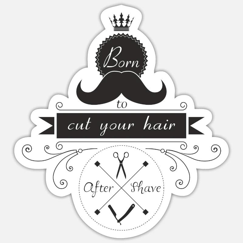 né de couper vos cheveux Sticker taille S (10 x 10 cm)