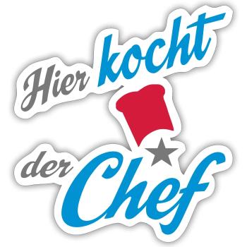 Hobbykoch - Sticker Größe S (10 x 10 cm) - Mattweiß - Vorne