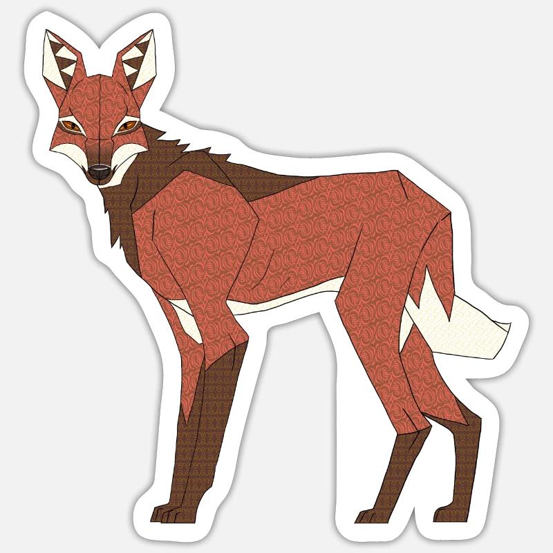 Maned Wolf Sticker size S (10 x 10 cm)