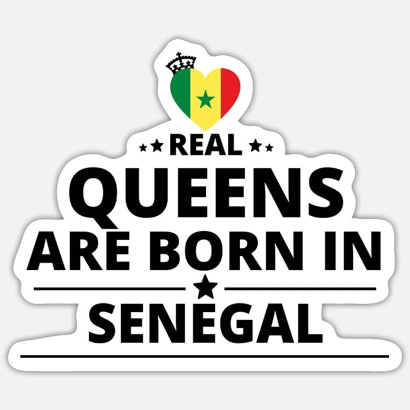 GESCHENK QUEENS LOVE FROM SENEGAL Sticker Größe S (10 x 10 cm)