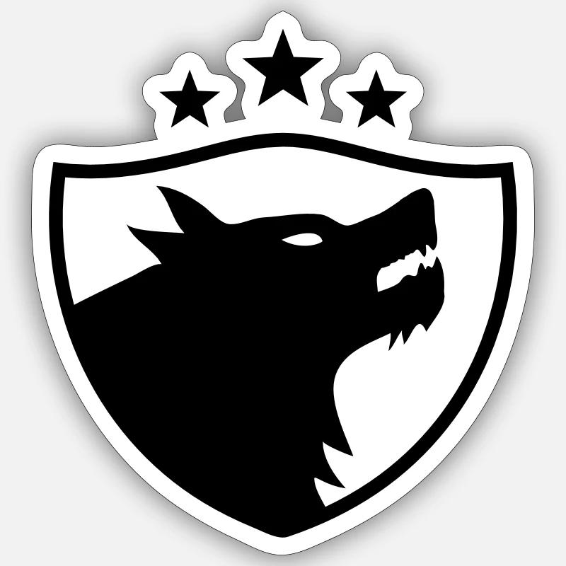 wolf - Sticker size S (10 x 10 cm) - white matte