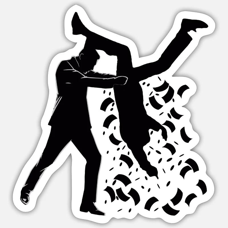 Au vol ! - Sticker taille S (10 x 10 cm) - blanc mat