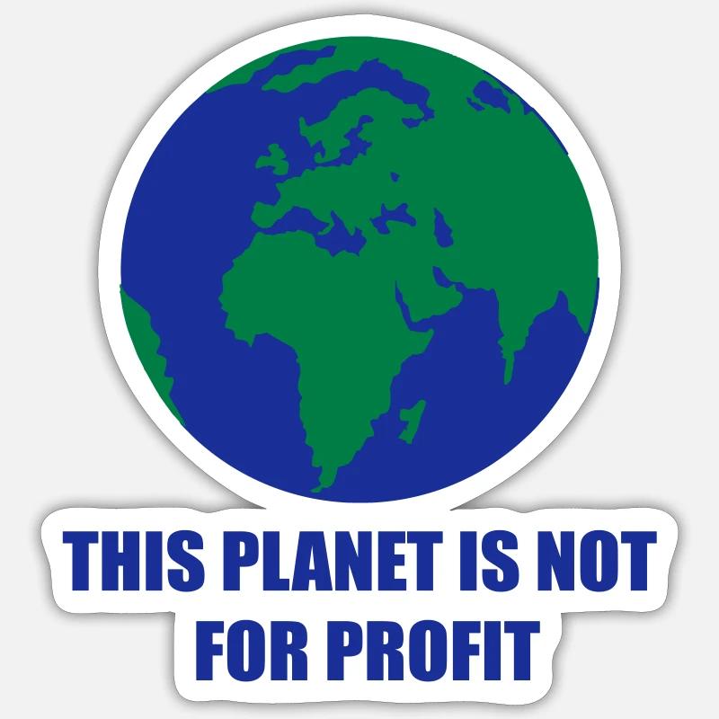 Planète Terre - Sticker taille S (10 x 10 cm) - blanc mat