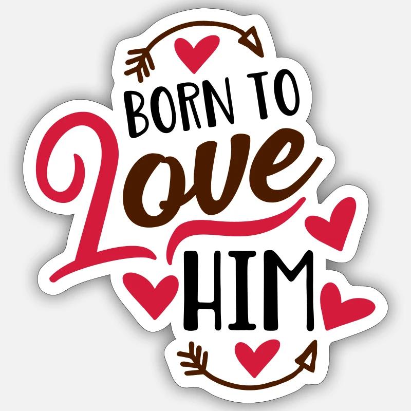 amour - Sticker taille S (10 x 10 cm) - blanc mat