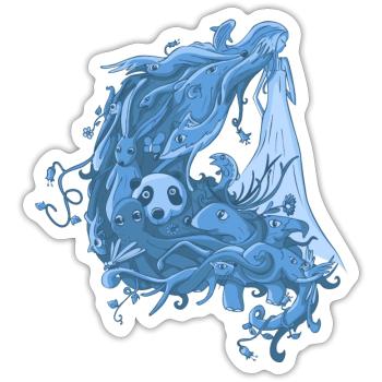 Mother Nature - Sticker size S (10 x 10 cm) - white matte - Front