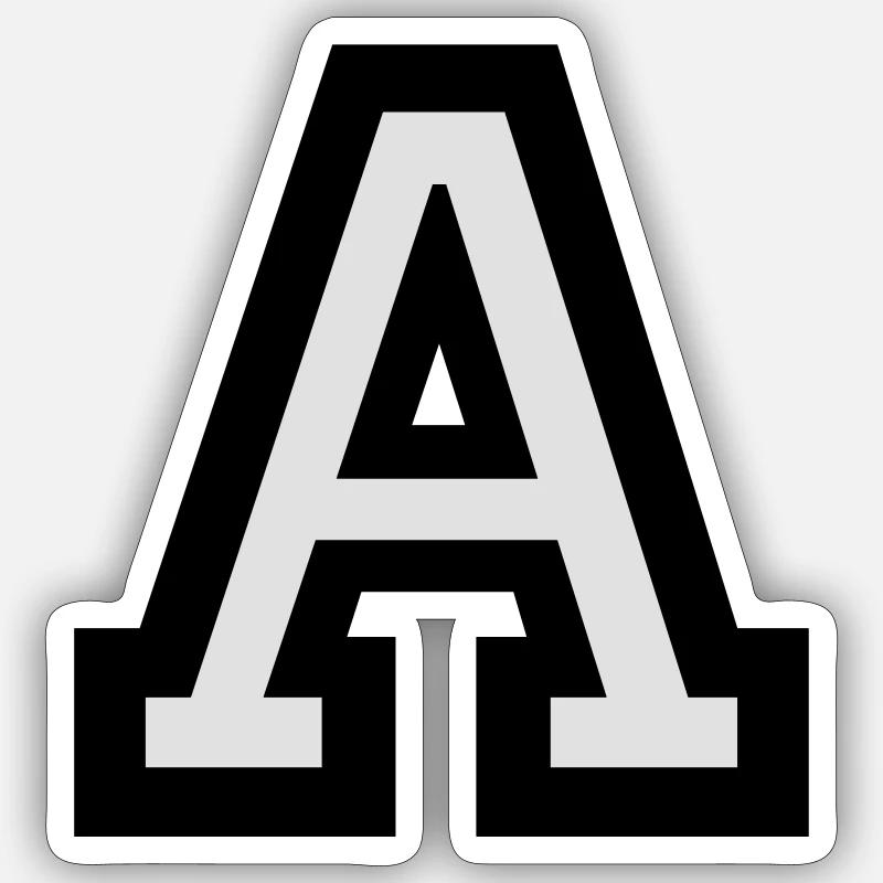 Buchstabe A - Sticker Größe S (10 x 10 cm) - Mattweiß
