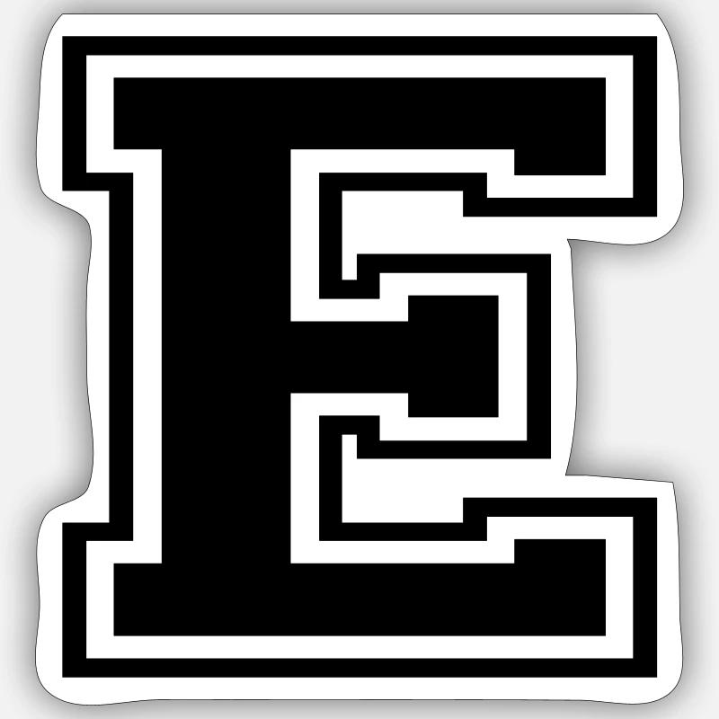 E - Sticker Größe S (10 x 10 cm) - Mattweiß