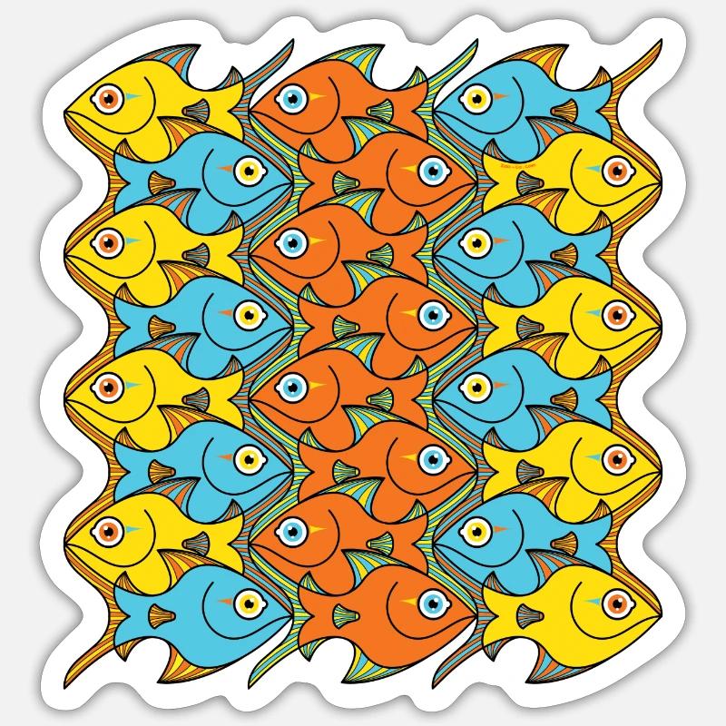 Something is Nicely Fishy Here! Sticker size S (10 x 10 cm)