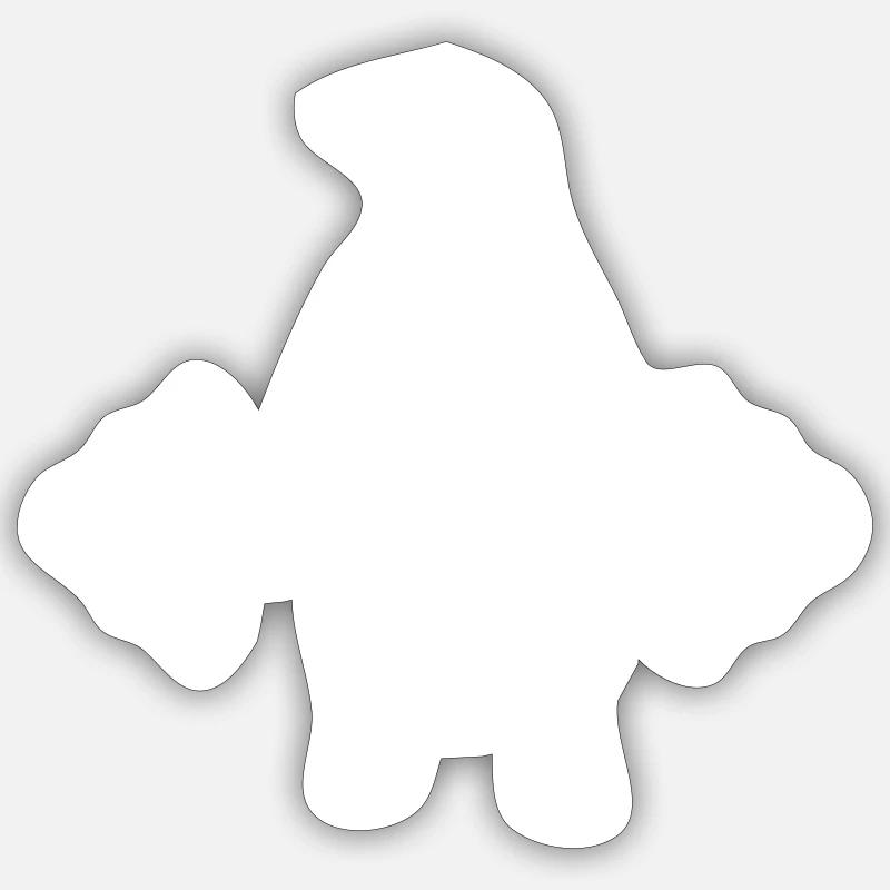 Bodybuilder penguin with dumbbell - Sticker size S (10 x 10 cm) - white matte