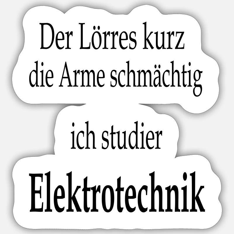 Lörres short, poor little, electrical engineering Sticker size S (10 x 10 cm)