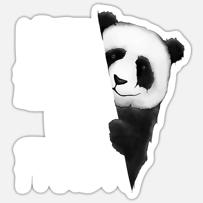 Life is better with a Panda gift - Sticker size S (10 x 10 cm) - white matte