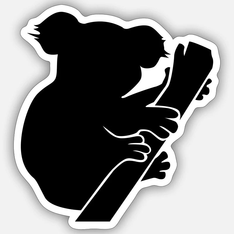 Koala - Sticker taille S (10 x 10 cm) - blanc mat
