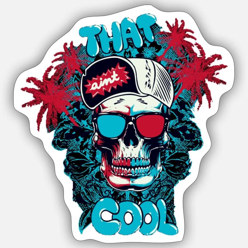 C'est cool - Sticker taille S (10 x 10 cm) - blanc mat
