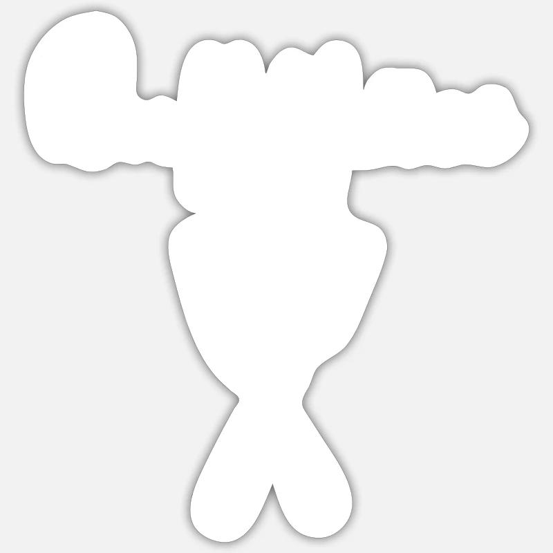 Buffetfräse - Sticker Größe S (10 x 10 cm) - Mattweiß