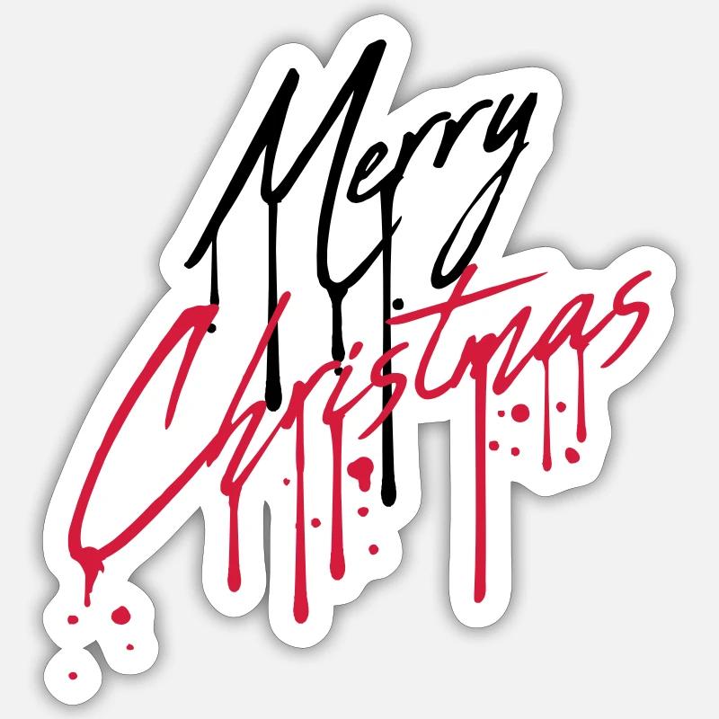 drop graffiti design cool have a merry christma Sticker size S (10 x 10 cm)