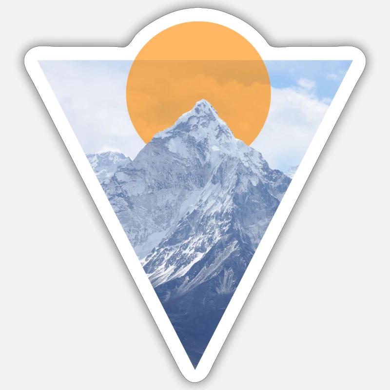 triangle mountain - Sticker size S (10 x 10 cm) - white matte