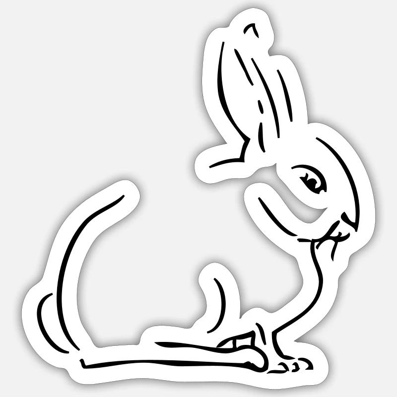 hare Sticker size S (10 x 10 cm)