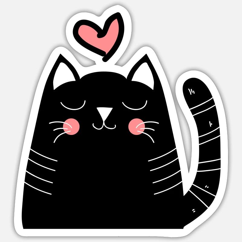Chat chats chat amour chat comme un cadeau Sticker taille S (10 x 10 cm)
