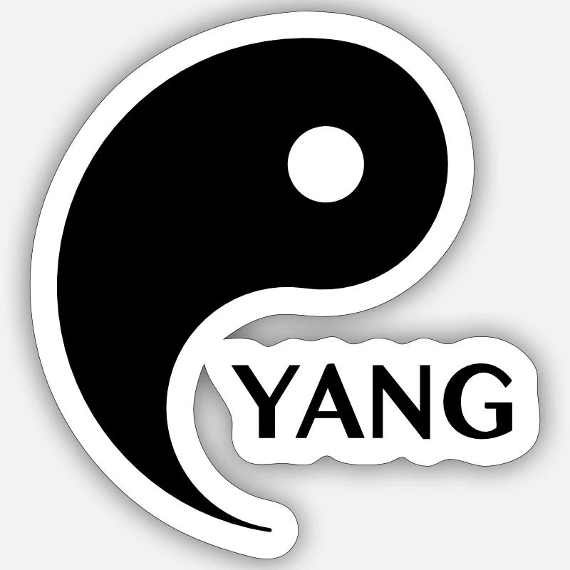 Yang looking for Yin, Part 2, tao, dualities Sticker taille S (10 x 10 cm)