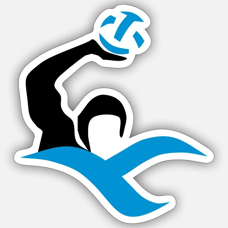 wasserball - Sticker Größe S (10 x 10 cm) - Mattweiß