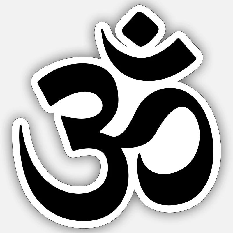 om symbol Sticker size S (10 x 10 cm)