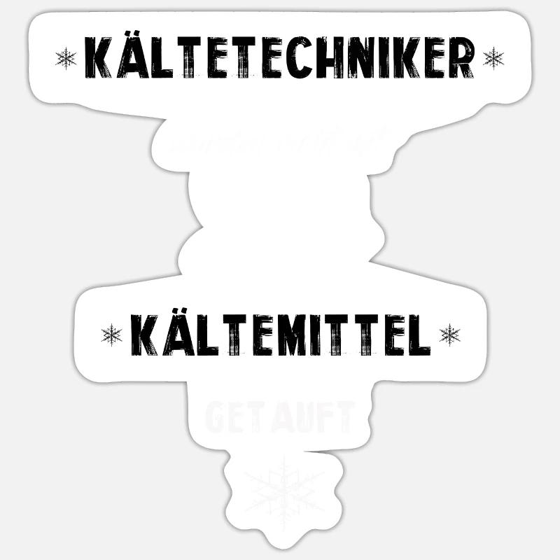 Réfrigération des techniques de réfrigération - Sticker taille S (10 x 10 cm) - blanc mat
