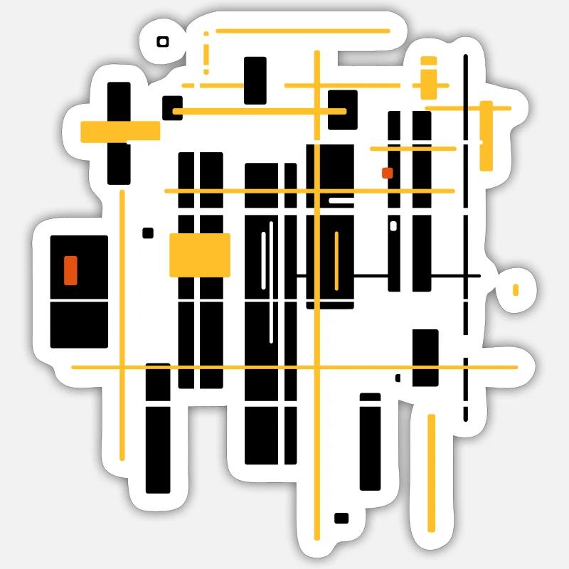 Architecture minimaliste Sticker taille S (10 x 10 cm)