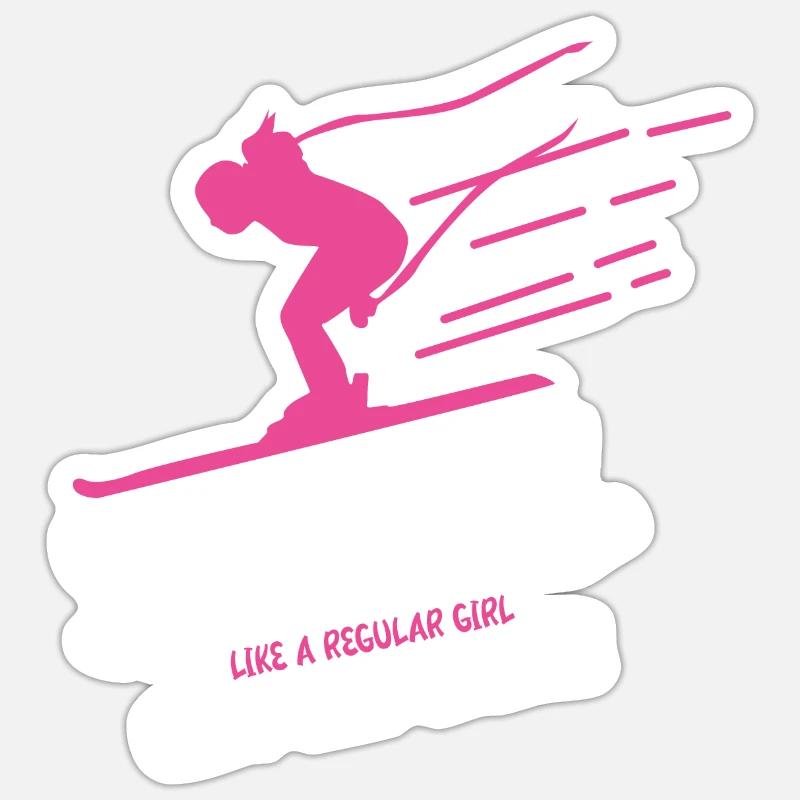 Ragazza da sci Adesivo