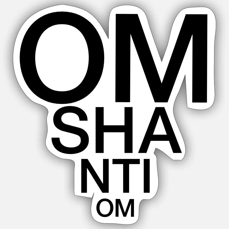 Om Shanti Om Sticker size S (10 x 10 cm)