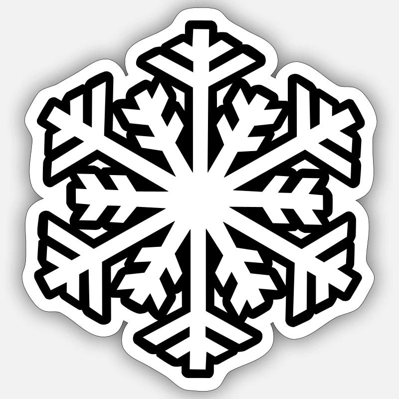 Schneeflocke Sticker Größe S (10 x 10 cm)