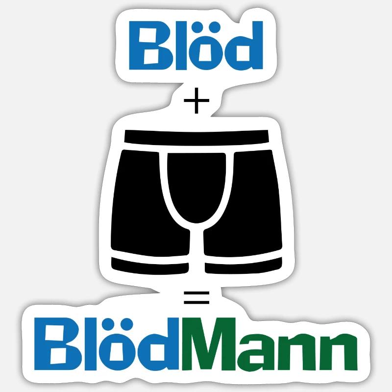 Blödmann Mann Idiot Geschenk provokant Spruch Idee Sticker Größe S (10 x 10 cm)