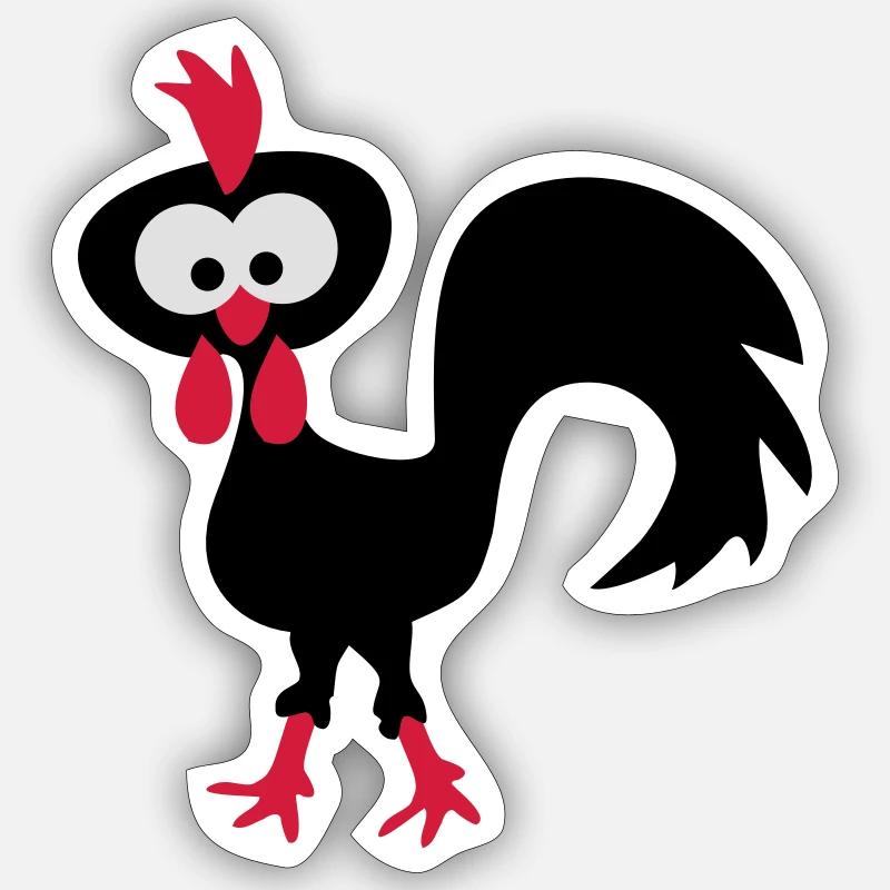 coq Sticker taille S (10 x 10 cm)