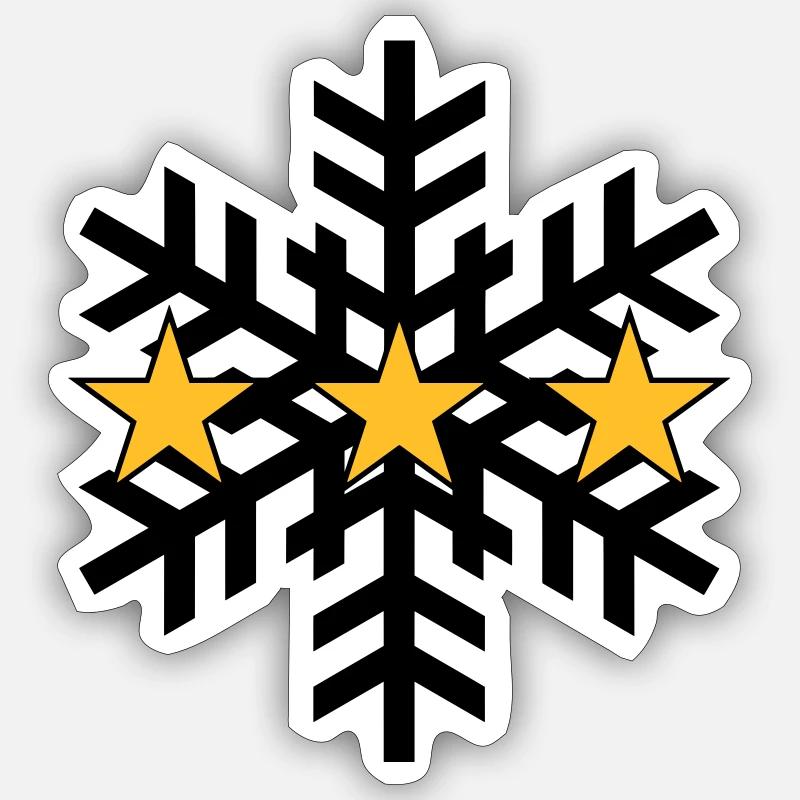 Skiing ! Sticker Größe S (10 x 10 cm)